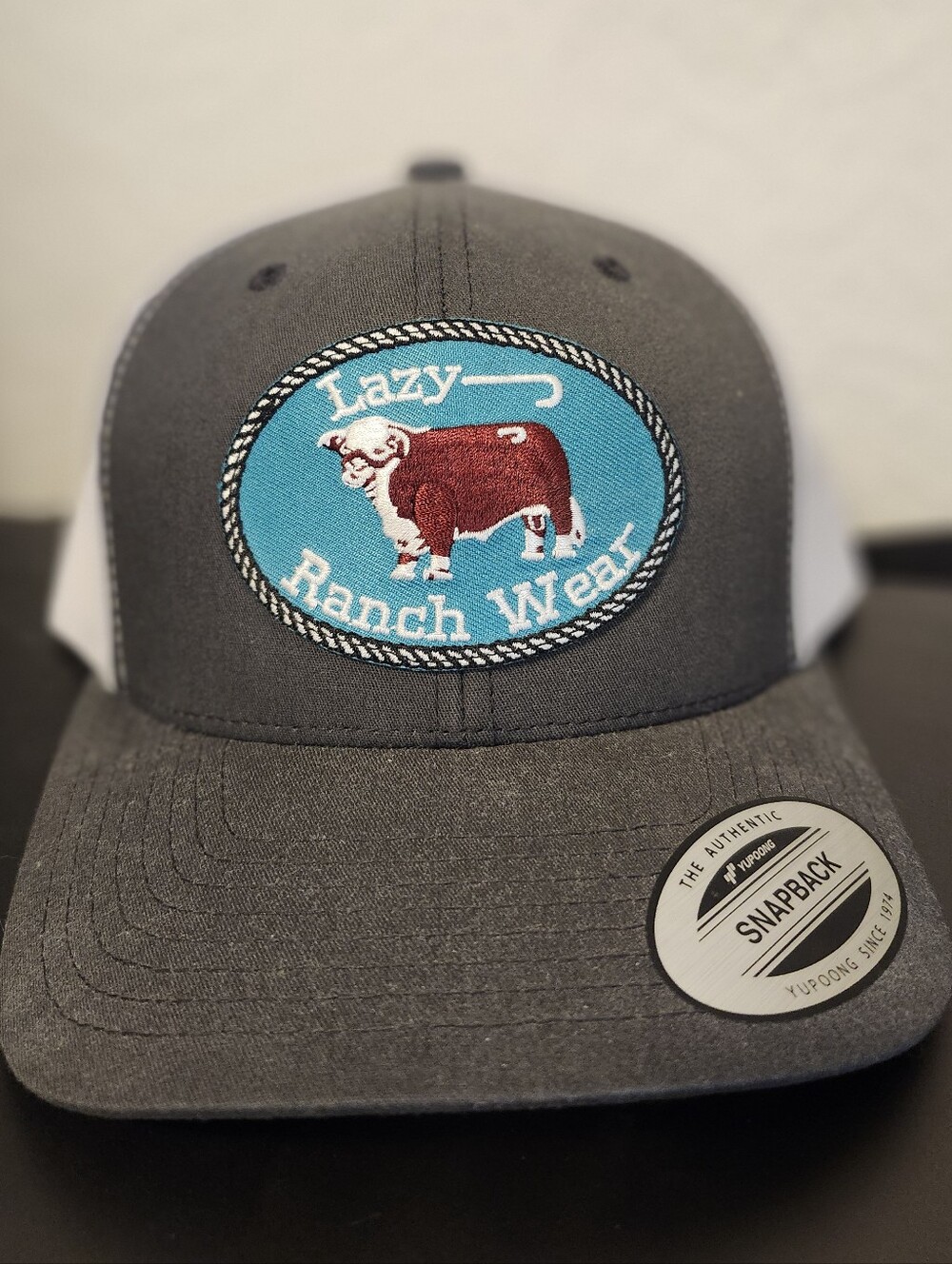 LAZY J RANCH WEAR: BOOT BARN.    Gray & White Snapback Hat